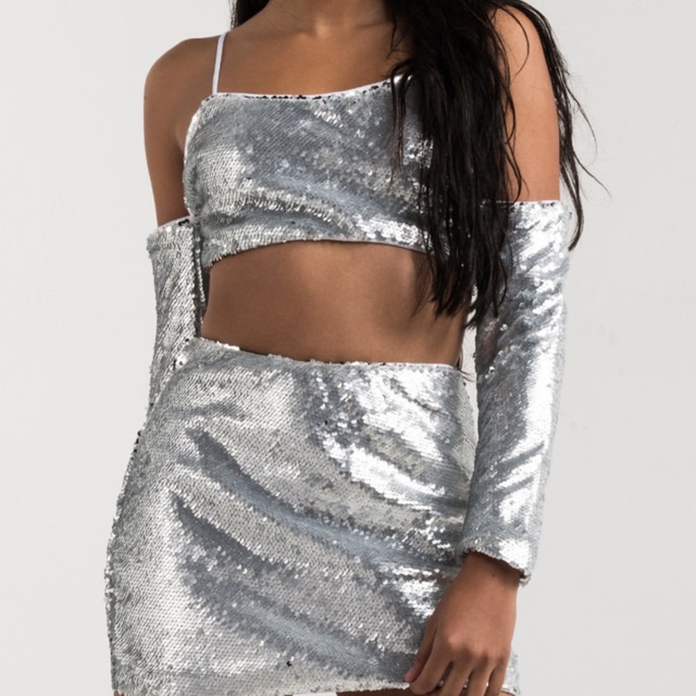 AKIRA Chimera Sequin Mini Skirt